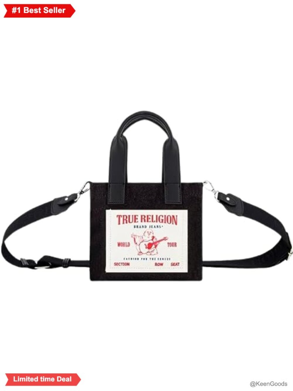 Mini Canvas Travel Tote Shoulder Bag with Adjustable Strap
